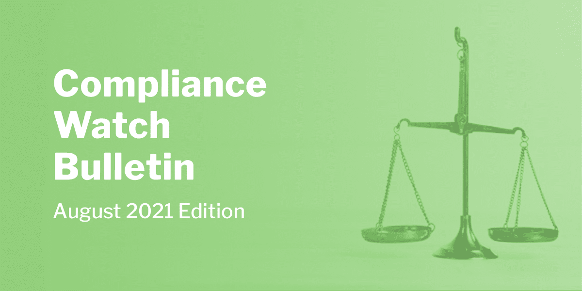 Compliance Watch Bulletin August 2021 Edition