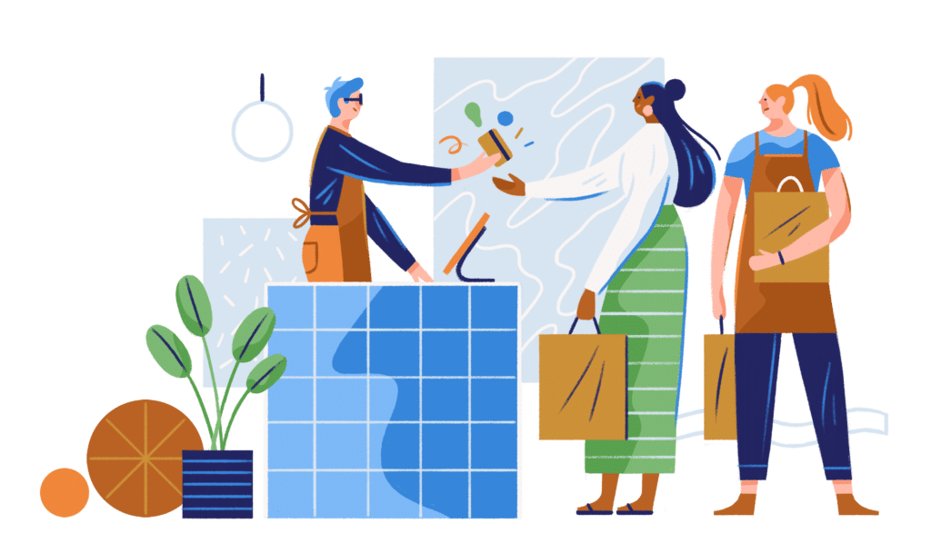 Legion Illustration Grocery Shopping Checkout Grocery Shopping Checkout