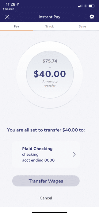 Legion Instantpay Transfer Wages Legion Instantpay Transfer Wages Moble screenshot