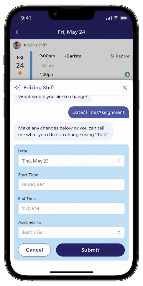 Shift Editing Assistant