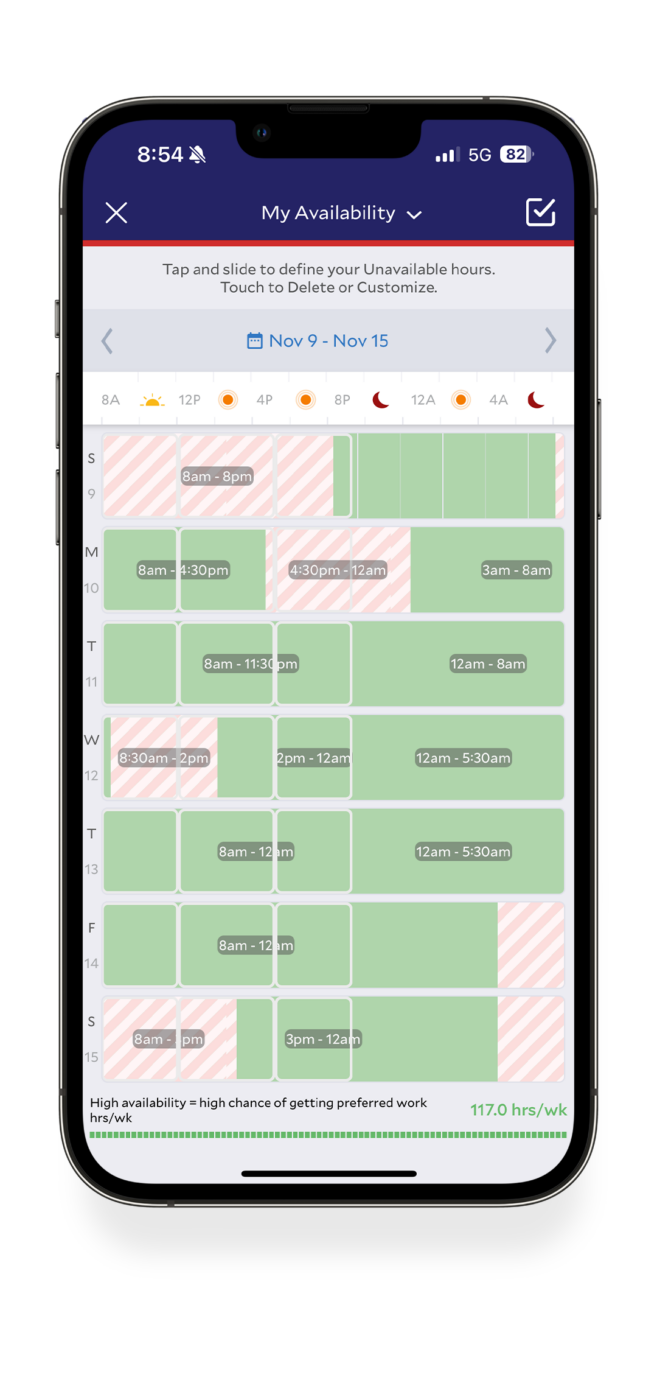 Employee Availability View With Shell
